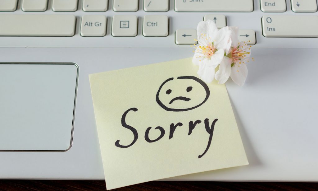 Saying ‘I’m sorry’